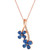Blueberry Sapphire (1-1/2 ct. t.w.) & Nude Diamond (1/10 ct. t.w.) Flower 18" Pendant Necklace in 14k Rose Gold