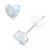 Lab-Created Opal Heart Stud Earrings (3/8 ct. t.w.) in Sterling Silver