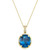 EFFY® London Blue Topaz (5-1/2 ct. t.w.) & Diamond (1/10 ct. t.w.) 18" Pendant Necklace in 14k Gold