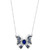 EFFY® Sapphire (1-5/8 ct. t.w.) & Diamond (1/2 ct. t.w.)  Butterfly 18" Pendant Necklace in 14k White Gold