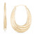 Textured Graduated Oval Hoop Earrings in 14k Gold, 3/4"