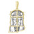 Men's Diamond (1/2 ct.t.w.) Christ Head Pendant in 10k Yellow Gold