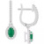 Sapphire (1-1/5 ct. t.w.) & Diamond (1/3 ct. t.w.) Leverback Drop Earrings in Sterling Silver (Also in Emerald & Ruby)
