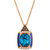 Deep Sea Blue Topaz (2-1/2 ct. t.w.), Nude Diamonds (1/6 ct. t.w.) & Chocolate Diamonds (1/20 ct. t.w.) Adjustable Pendant Necklace in 14k Rose Gold, 18" + 2" extender