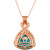 Deep Sea Blue Topaz (10 ct. t.w.) & Nude Diamond (7/8 ct. t.w.) Adjustable 20" Pendant Necklace in 14k Rose Gold