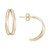 Polished Banana Hoop Earrings in 10k Gold
