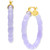 Dyed Lavender Jade Bamboo Hoop Earrings in 14k Gold-Plated Sterling Silver