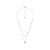Sterling Silver Double Layered Pave Disk Necklace
