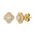 Diamond Halo Square Stud Earrings (3/4 ct. t.w.) in 14k Rose Gold or 14k Yellow Gold