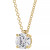 Diamond Solitaire Pendant Necklace (1/2 ct. t.w.) in 14k White or Yellow Gold, 16" + 2" extender
