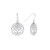Crystal (0.31 ct.t.w) Round Filigree Drop Earrings in Sterling Silver