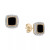 Diamond Black Enamel Square Halo Stud Earrings (1/6 ct. t.w.) in 10k Gold (Also in Red Enamel), Created for Macy's