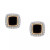 Diamond Black Enamel Square Halo Stud Earrings (1/6 ct. t.w.) in 10k Gold (Also in Red Enamel), Created for Macy's