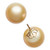 Cultured Golden South Sea Pearl (13mm) Stud Earrings in 14k Gold
