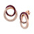 EFFY® Ruby (3/8 ct. t.w.) & Diamond (5/8 ct. t.w.) Interlocking Circle Drop Earrings in 14k Rose Gold