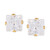 Cubic Zirconia Princess Stud Earrings in 14k Gold