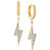 Cubic Zirconia Lightning Bolt Drop Earrings in 14k Gold-Plated Sterling Silver, Created for Macy's