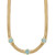 Swiss Blue Topaz Weave Link 18" Collar Necklace (10-1/2 ct. t.w.) in 14k Gold-Plated Sterling Silver