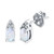 Opal (3/8 ct. t.w.) & Diamond (1/20 ct. t.w.) Stud Earrings in 14k White Gold