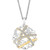 EFFY® Diamond Intertwining 18" Pendant Necklace (1/4 ct. t.w.) in Sterling Silver & 14k Gold-Plate