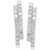 Lab-Created Diamond Asymmetric Two Row Hoop Earrings (1/2 ct. t.w.) in Sterling Silver