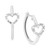 Diamond Heart Hoop Earrings (1/10 ct. t.w.) in Sterling Silver