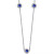 Sapphire (7/8 ct. t.w.) & Diamond (1/4 ct. t.w.) Halo 16" Statement Necklace in 14k White Gold (Also in Ruby & Emerald)