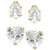 2-Pc. Set Cubic Zirconia Heart & Pear Stud Earrings in 18k Gold-Plated Sterling Silver, Created for Macy's