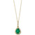 EFFY® Emerald (7/8 ct. t.w.) & Diamond (1/8 ct. t.w.) 18" Pendant Necklace in 14k Gold
