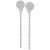Cubic Zirconia Cluster Chain Drop Earrings in 14k Gold-Plated Sterling Silver, Created for Macy's (Also in Sterling Silver)