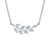Diamond Accent Olive Branch Pendant Necklace in Sterling Silver, 16" + 2" extender