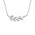Diamond Accent Olive Branch Pendant Necklace in Sterling Silver, 16" + 2" extender