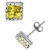 Cubic Zirconia Princess Stud Earrings in Sterling Silver, Created for Macy's