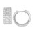 EFFY® Diamond Baguette & Round Small Huggie Hoop Earrings (1-1/5 ct. t.w.) in 14k White Gold, 0.625"