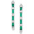 Lab-Created Emerald (3/8 ct. t.w.) & Lab-Created White Sapphire (1/5 ct. t.w.) Hoop Earrings in Sterling Silver