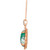 Aquaprase Candy & Diamond (5/8 ct. t.w.) Adjustable Pendant Necklace in 14k Rose Gold
