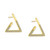 Cubic Zirconia Open Triangle Stud Earrings in 18k Gold-Plated Sterling Silver, Created for Macy's