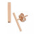 Flat Bar Stud Earrings Set in 14k Yellow or Rose Gold