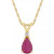 Sapphire (1 ct. t.w.) & Diamond Accent 18" Pendant Necklace in 14k Gold (Also in Ruby)