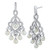 Cultured Freshwater Pearl (4-4-1/2mm) & Cubic Zirconia Chandelier Drop Earrings in Sterling Silver