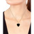EFFY® Onyx & Diamond (1/20 ct. t.w.) Heart 18" Pendant Necklace in 14k Gold
