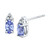 Tanzanite (5/8 ct. t.w.) & Diamond (1/20 ct. t.w.) Stud Earrings in 14k White Gold