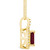 Garnet (2 Ct. T.W.) and Diamond (1/4 Ct. T.W.) Halo Pendant Necklace in 14K Yellow Gold