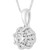 Diamond Halo 18" Pendant Necklace (1 ct. t.w.) in 14k White Gold