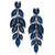 Blue Sapphire (6-1/2 ct. t.w.) & White Sapphire (1/2 ct. t.w.) Chandelier Earrings in Sterling Silver, Created for Macy's
