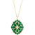 EFFY® Emerald (6-1/4 ct. t.w.) & Diamond (3/8 ct. t.w.) Flower Cluster 18" Pendant Necklace in 14k Gold