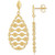 Openwork Teardrop Drop Earrings in 10k Gold