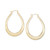 Large Patterned Teardrop Shape Hoop Earrings in 14k Gold Vermeil