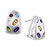EFFY® Multi-Gemstone (2 ct. t.w.) & Diamond (1/20 ct. t.w.) Hoop Earrings in Sterling Silver