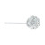 Crystal 6mm Pave Stud Earrings in Sterling Silver. Available in Clear, Blue or Red